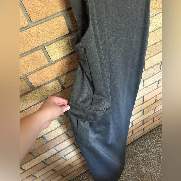 Timing USA Long Overall Dress Skirt Back Slit Gray Vintage Size Medium Women’s - Picture 6 of 8